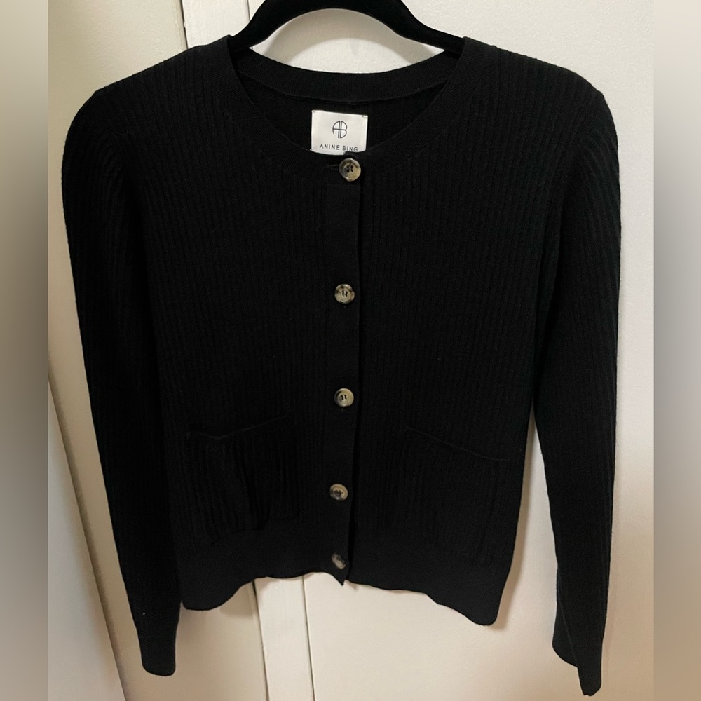 ANINE BING Black Elm Cardigan Size Small